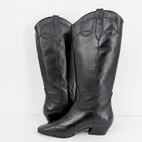 Steve Madden Womens Dollie Knee High Boots US 9 M Black Leather NWOB - Picture 8 of 12